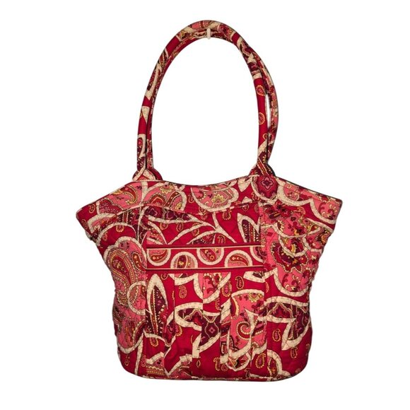 Vera Bradley Rosie Posies Sweetheart Shoulder Bag Red Pink - Picture 1 of 16